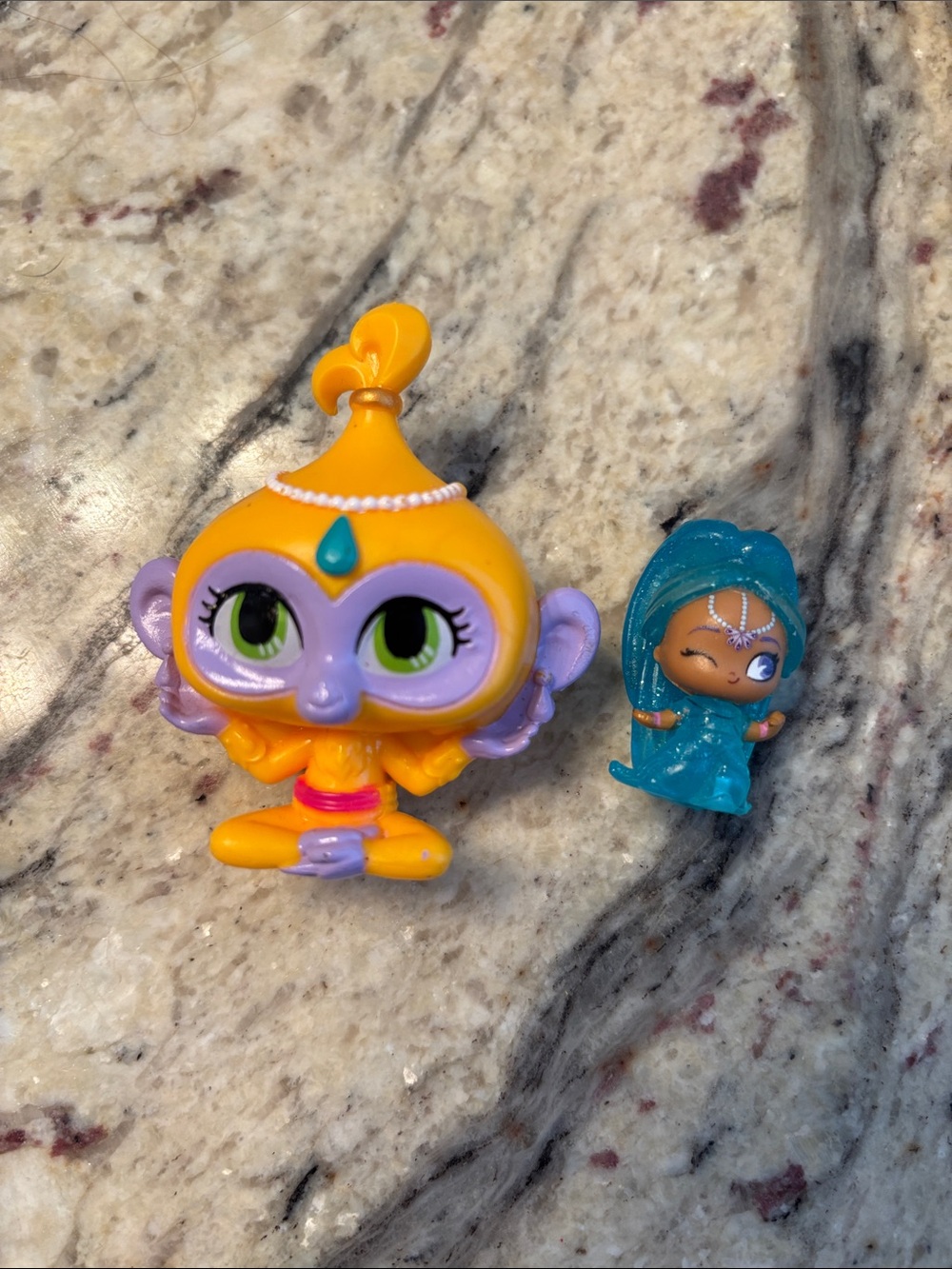Shimmer and Shine toy and Tala monkey